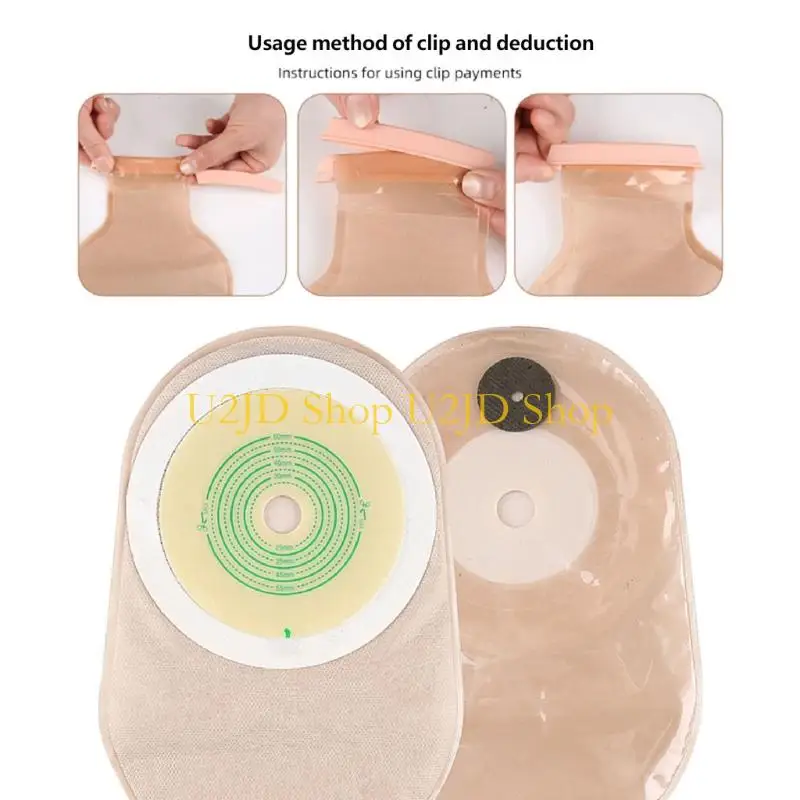 U2JD Convenient Ostomy Featuring Odors Resistant Fabric Stoma Bag Easy Use