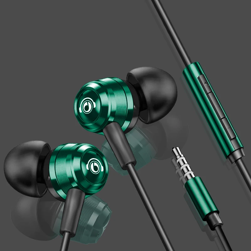 J109 Wired Earbuds Superior Sound Quality In-Ear Headphones With Type-C & 3.5mm Jack HiFi Stereo Metal Headphones With Mic_voghion.com