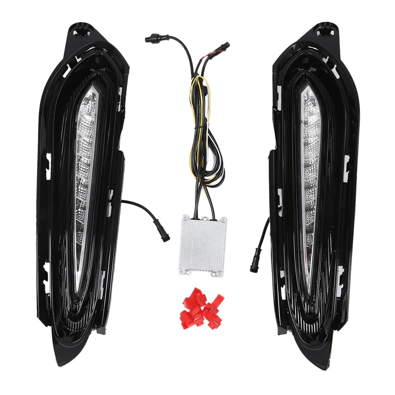 

2PCS For Honda HRV HR-V 2014 2015 2016 2017 2018 With Turn Signal Relay Waterproof ABS Car DRL 12V LED Daytime Running Light