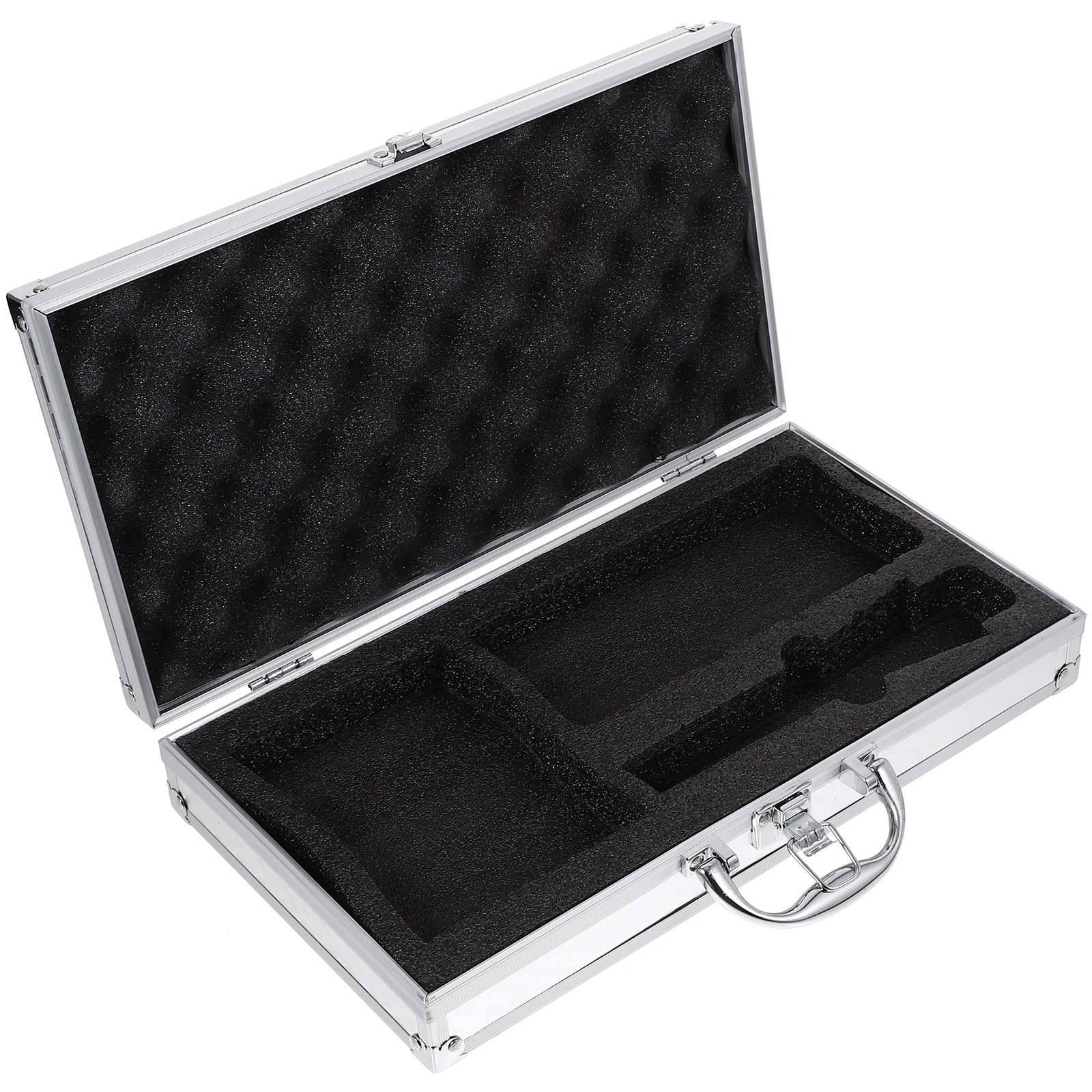 

Aluminum Toolbox 11x18x5 8cm Portable Storage Case for DJ Audio Equipment Metal Briefcase Sturdy Frame Travel Tool Box