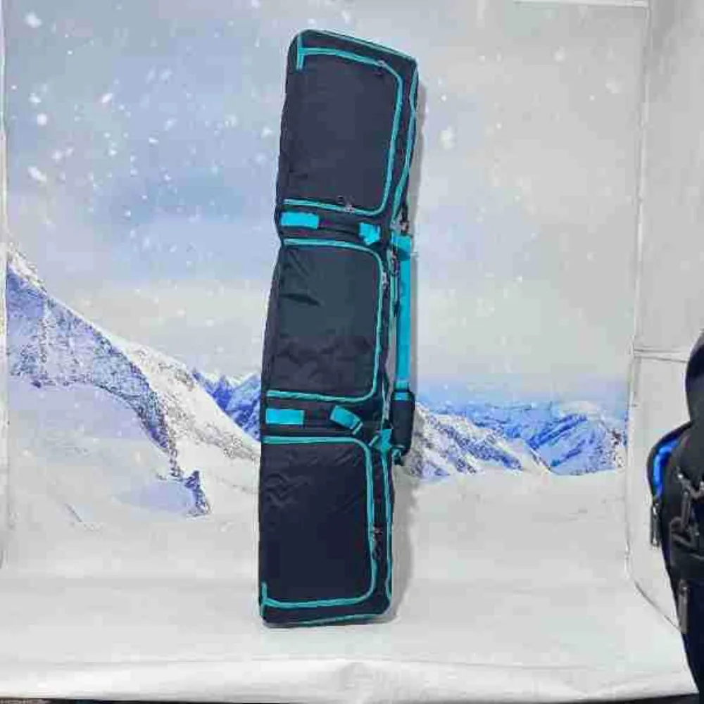 간단한 휴대용 바퀴 달린 스키 보관함 다기능 대용량 스노우 보드 배낭 내구성 방수 야외 스케이트 보드 가방