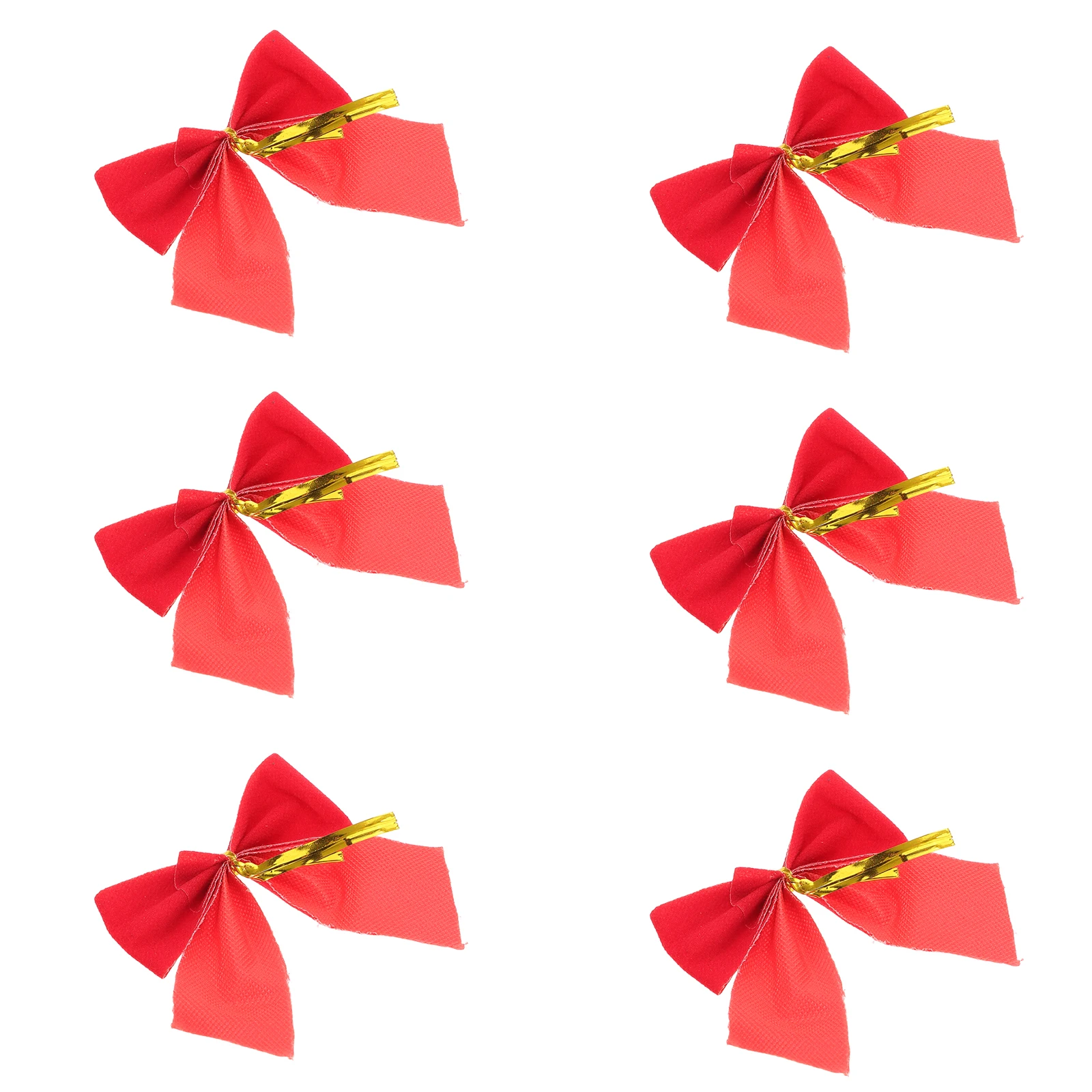 

12 Pcs Ornaments Red Christmas Tree Decorations Bowknot Hanging Decorations 5x6cm Size for Tree Home Festive DIY