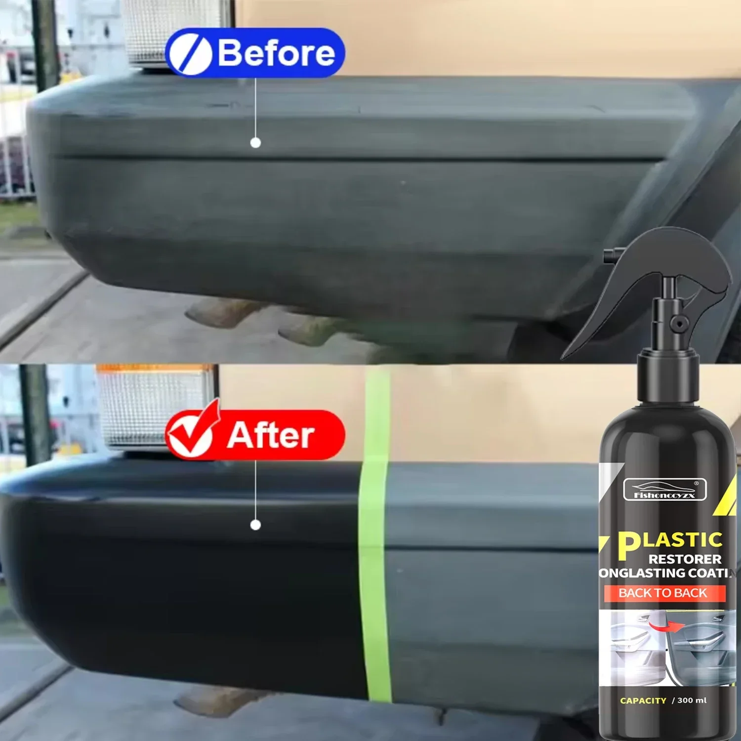 

Car Plastic Restorer Coating Agent Auto Plastic Rubber Exterior Repair Clean Refresh Restoration Agent Black Shine Seal Brighten
