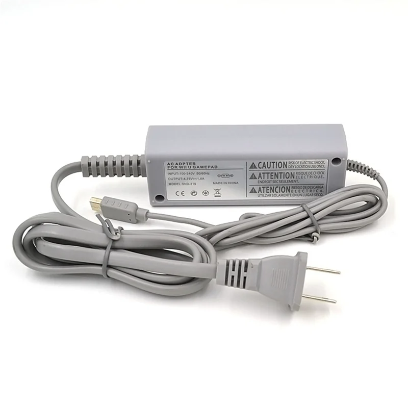 Adaptador de cargador de CA para Wii U Gamepad controlador Joystick 100-240V fuente de alimentación de pared para el hogar para Wiiu Pad