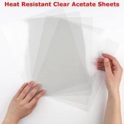 5pcs/set Heat Resistant Clear Acetate Sheets Plastic Sheets for Crafts Shaker Scrapbooking Card Making 8.5*11 inch Craft Supplie