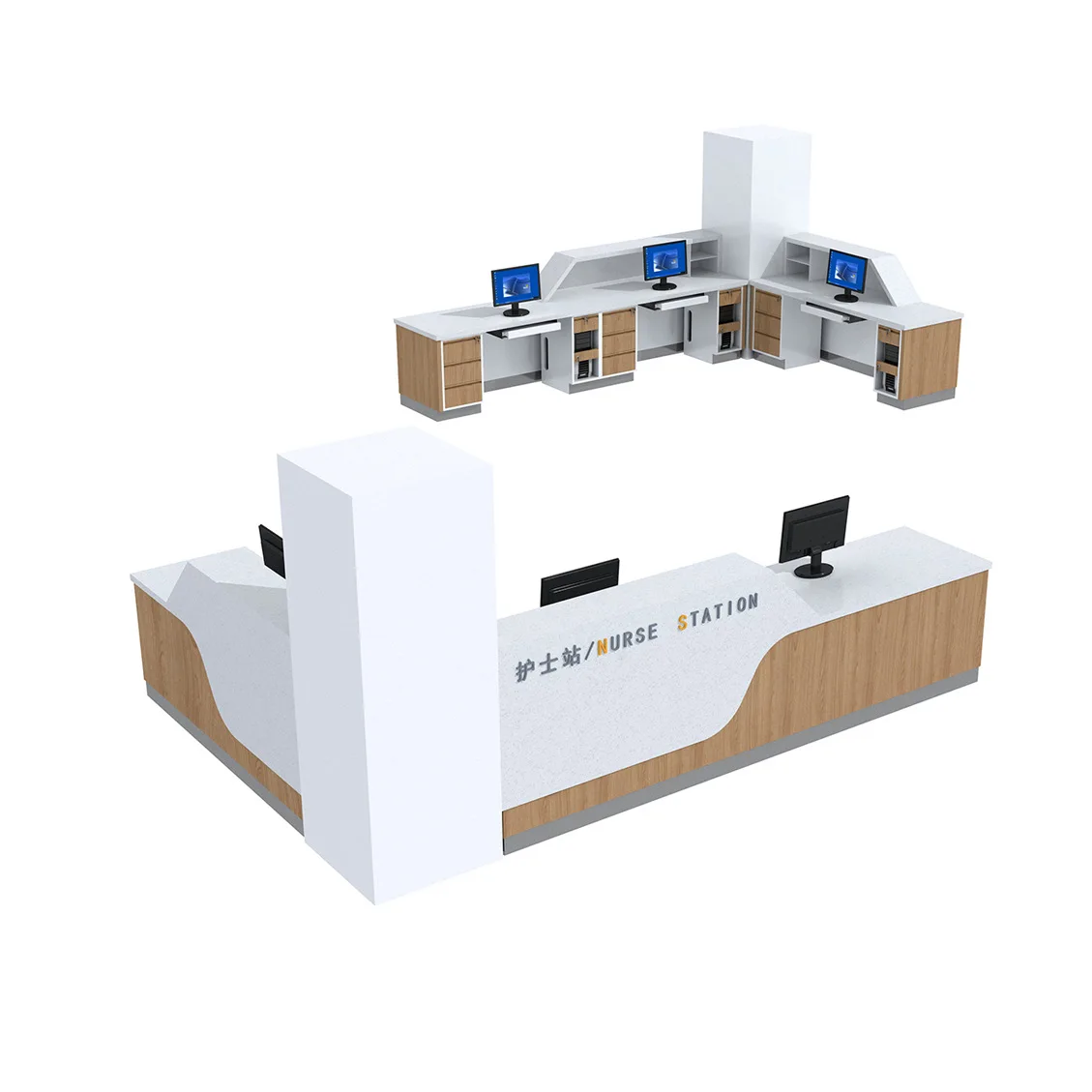 

Hospital lobby consultation triage table Nurse work station Diagnostic table Guide table Nurse station Electrolytic board guide