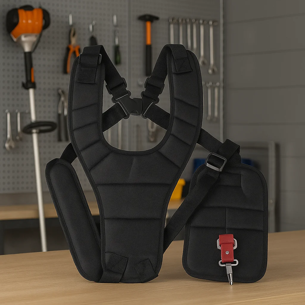 Double Shoulder Harness Strap Belt, Adjustable Trimmer Strap for Brush Cutter, Garden Lawn Mower Power Pruner, Comfort Support T