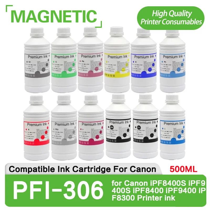 

500ML PFI306 PFI-306 PFI 306 Pigment Ink Compatible for Canon iPF8400S iPF9400S iPF8400 iPF9400 iPF8300 Printer ink