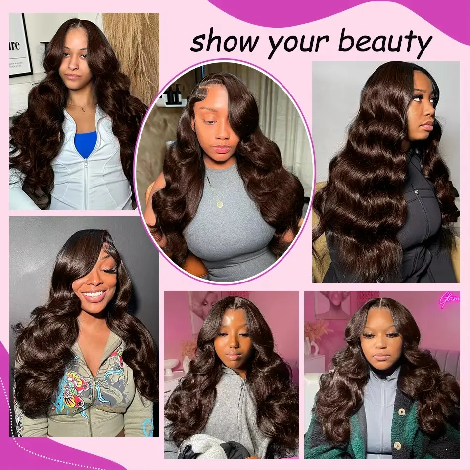 30 32 Polegada brasileiro chocolate marrom peruca dianteira do laço onda do corpo perucas de cabelo humano 13x4 13x6 hd peruca frontal do laço perucas marrons para mulher