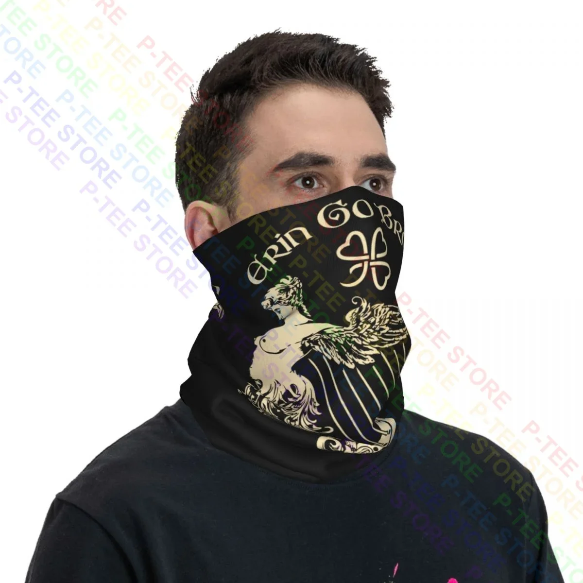 Erin Go Bragh Eire Irish Harp Ireland St. Patricks Day Neck Gaiter Bandana وشاح قناع الوجه أغطية الرأس