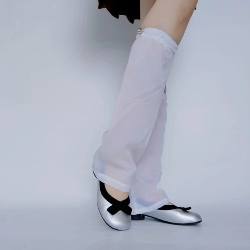 Lightweight Flared Leg Warmer Long Socks for Women Solid Color Flared Boot Cover