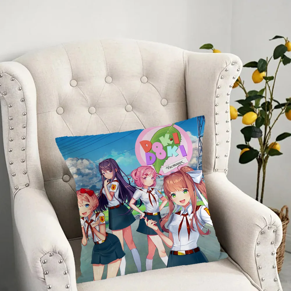 Cushion Cover 50x50 Game Doki D-Doki Cushions for Modern Room Decoration Home Decorative Pillows for Sofa 45x45 Cushions Covers