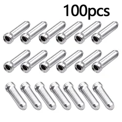 100pcs Bicycle Brake Shifter Cable Tips Aluminum Brake Line Derailleur Shift Inner Wire End Caps Tips Crimps MTB Bike Accessorie