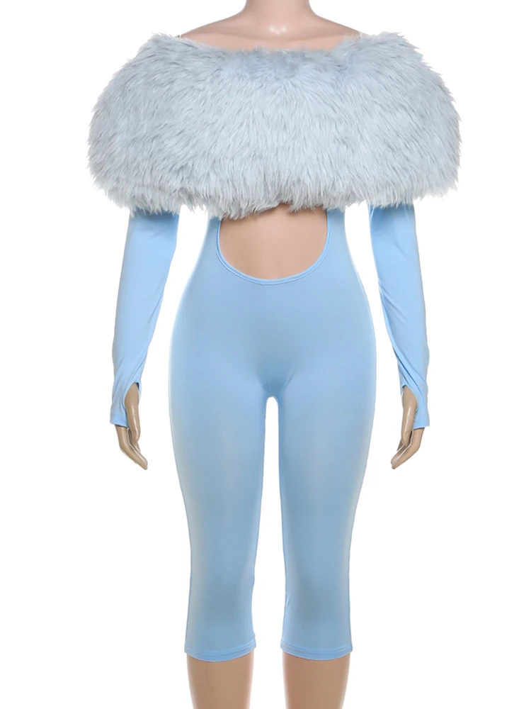 غريب سنور الفراء مائل الرقبة بذلة امرأة فروي المرقعة مثير جوفاء كم كامل عارية الذراعين هوتي الشارع الشهير النشاط وزرة