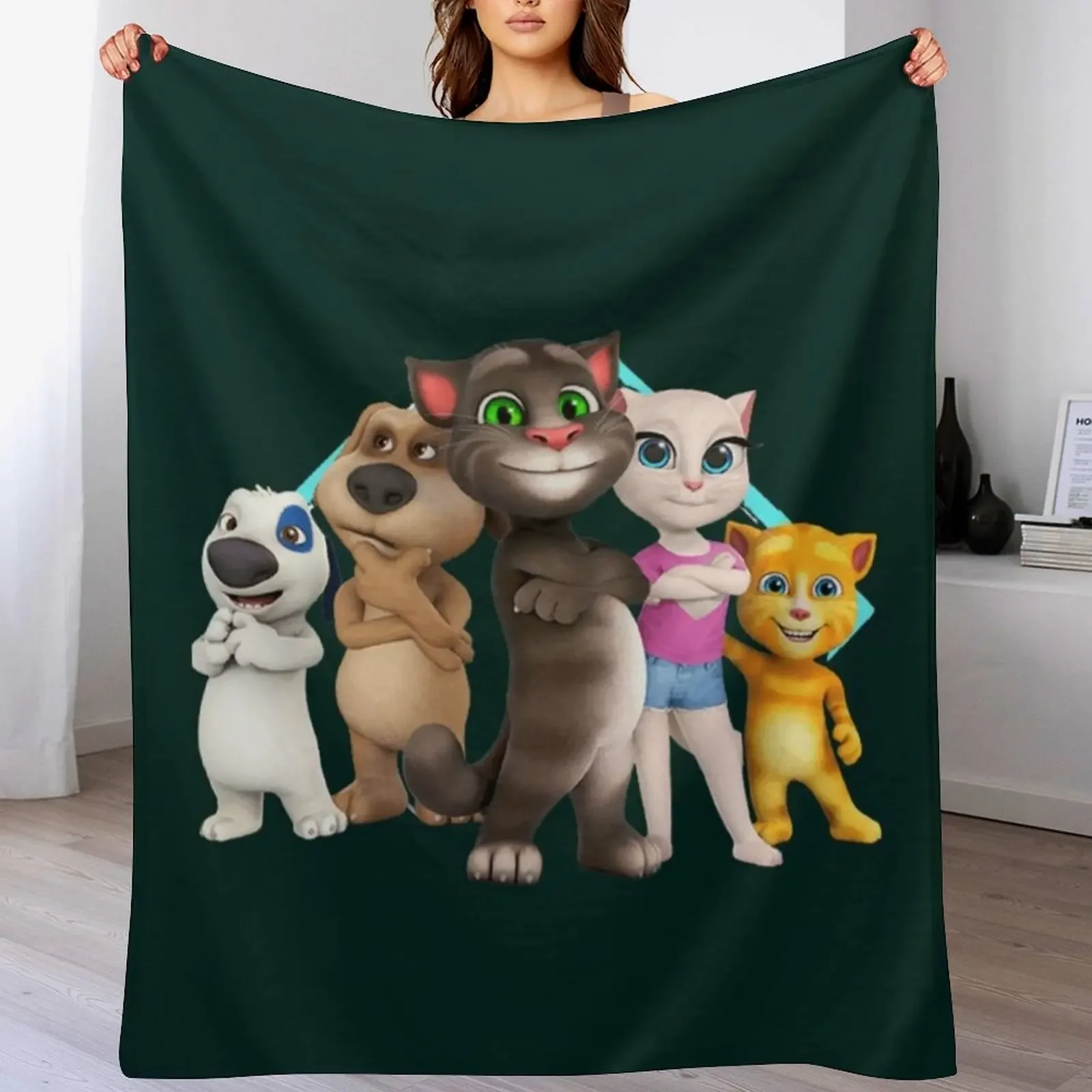 

New MyTalking Tom and friends Throw Blanket Luxury Brand Heavy Blankets