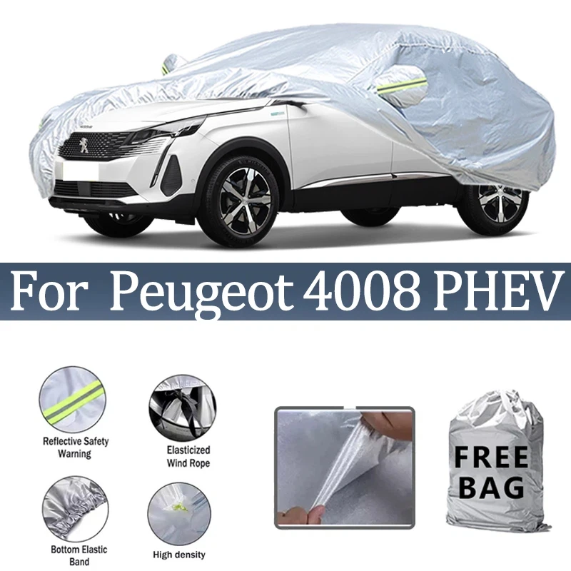 

Для Peugeot 4008 PHEV автомобильный чехол уличные защитные чехлы снежный солнцезащитный козырек водостойкий пылезащитный внешний УФ автомобильные аксессуары