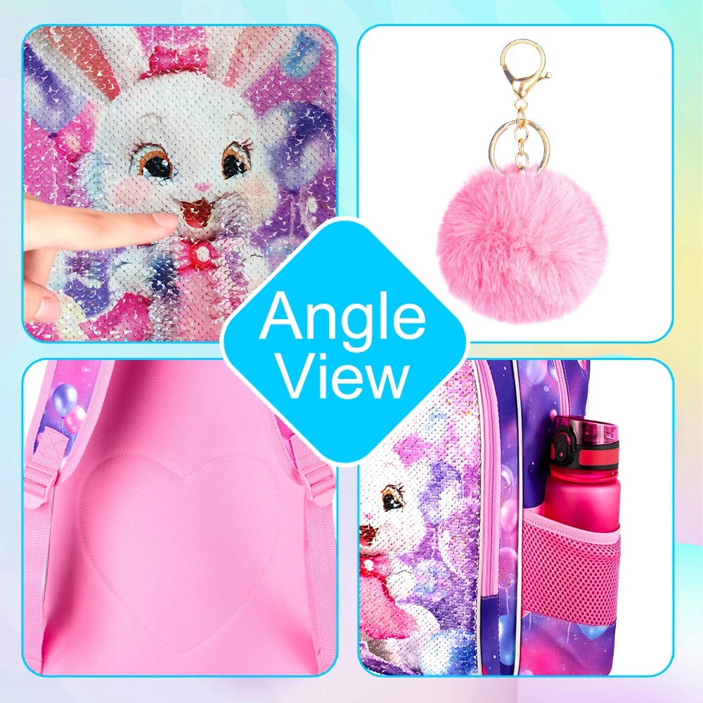 3PCS Backpacks for Girls, 16\