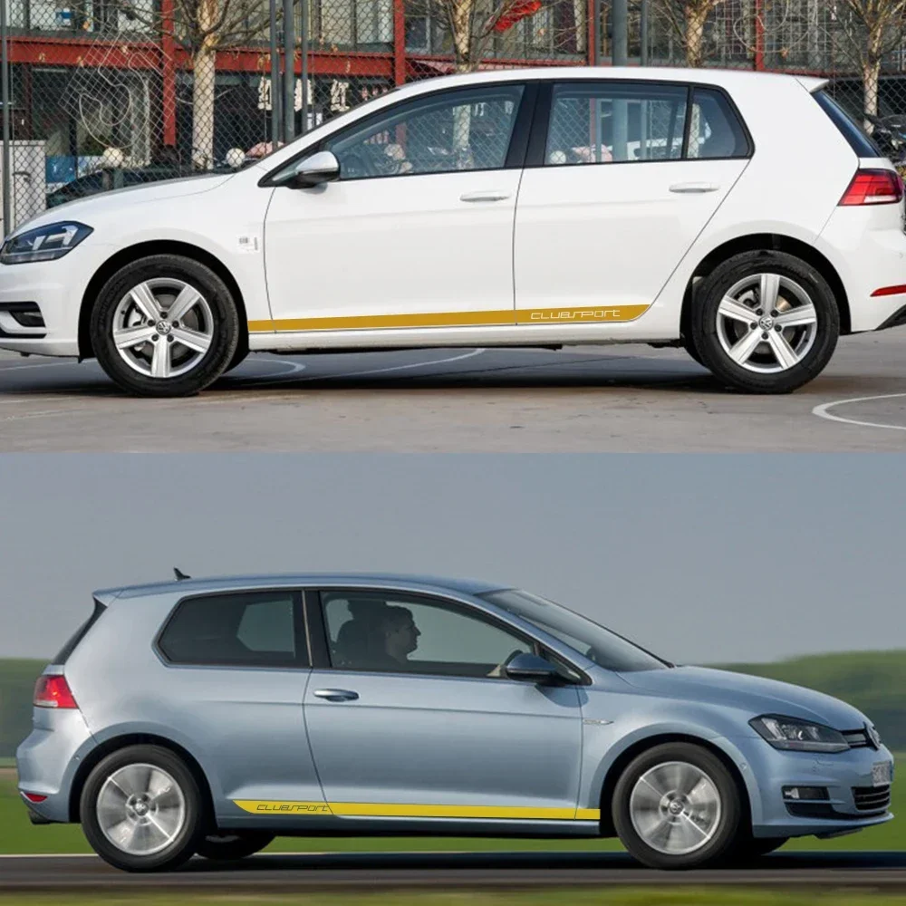 

Car Side Door Sticker Vinyl Film Auto Long Stripe Decals For Volkswagen VW Golf 7 MK7 Automobiles Styling Car Tuning Accessories