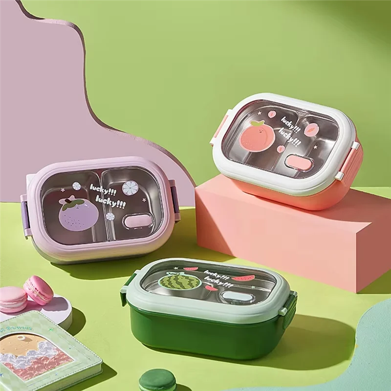 SYW-Children's Lunch Box Children's Sealed & Lovely Portable Food Containers Heatable Lunch Box