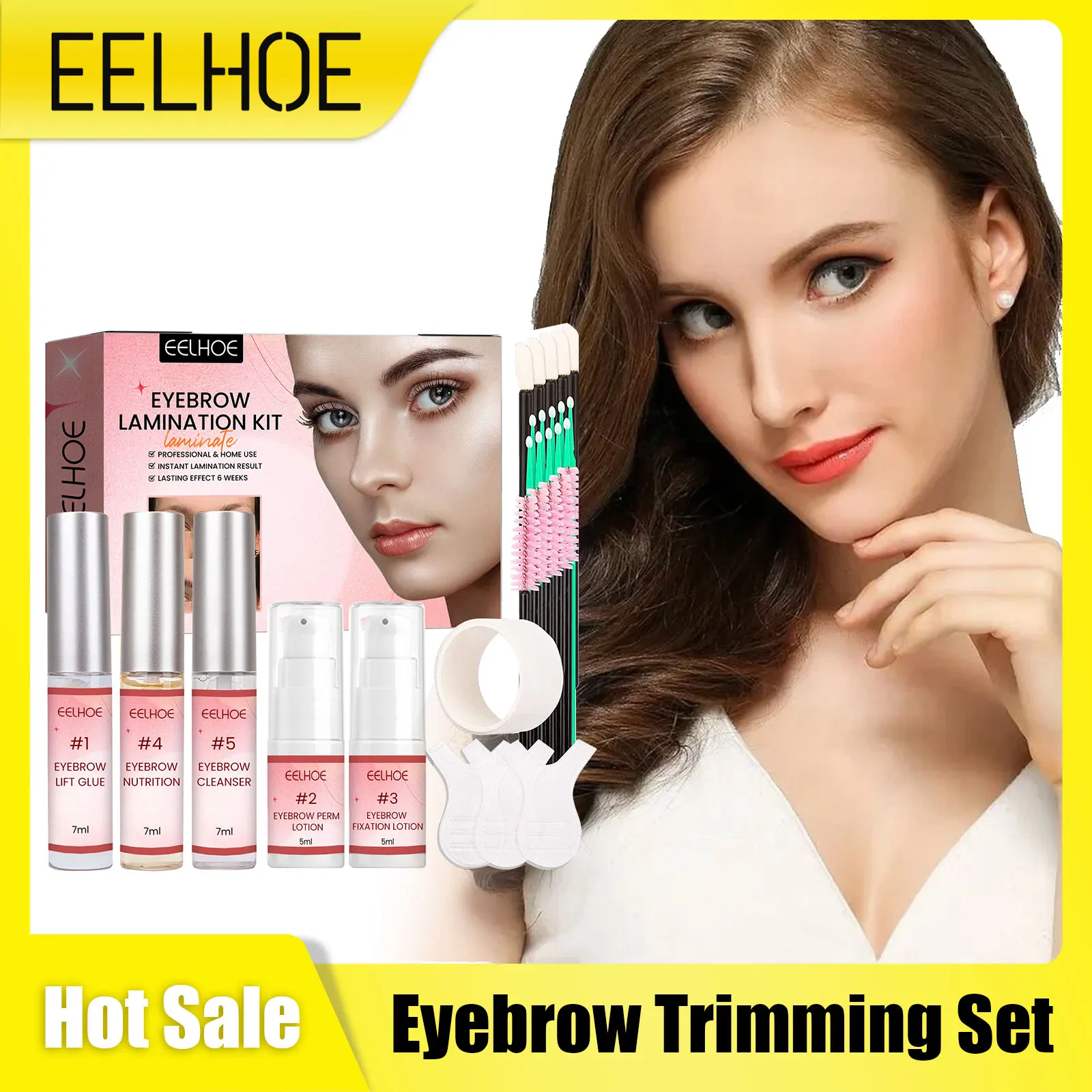 

EELHOE Eyebrow Shaping Kit Brow Lift Accessories Long Lasting Brow Lamination Lifting Eyebrows Shape Set Nutrition Perm Lotion