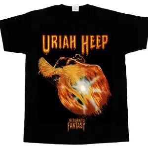 uriah heep return to fantasy'75 short long sleeve black t-shirt 345XL image 3