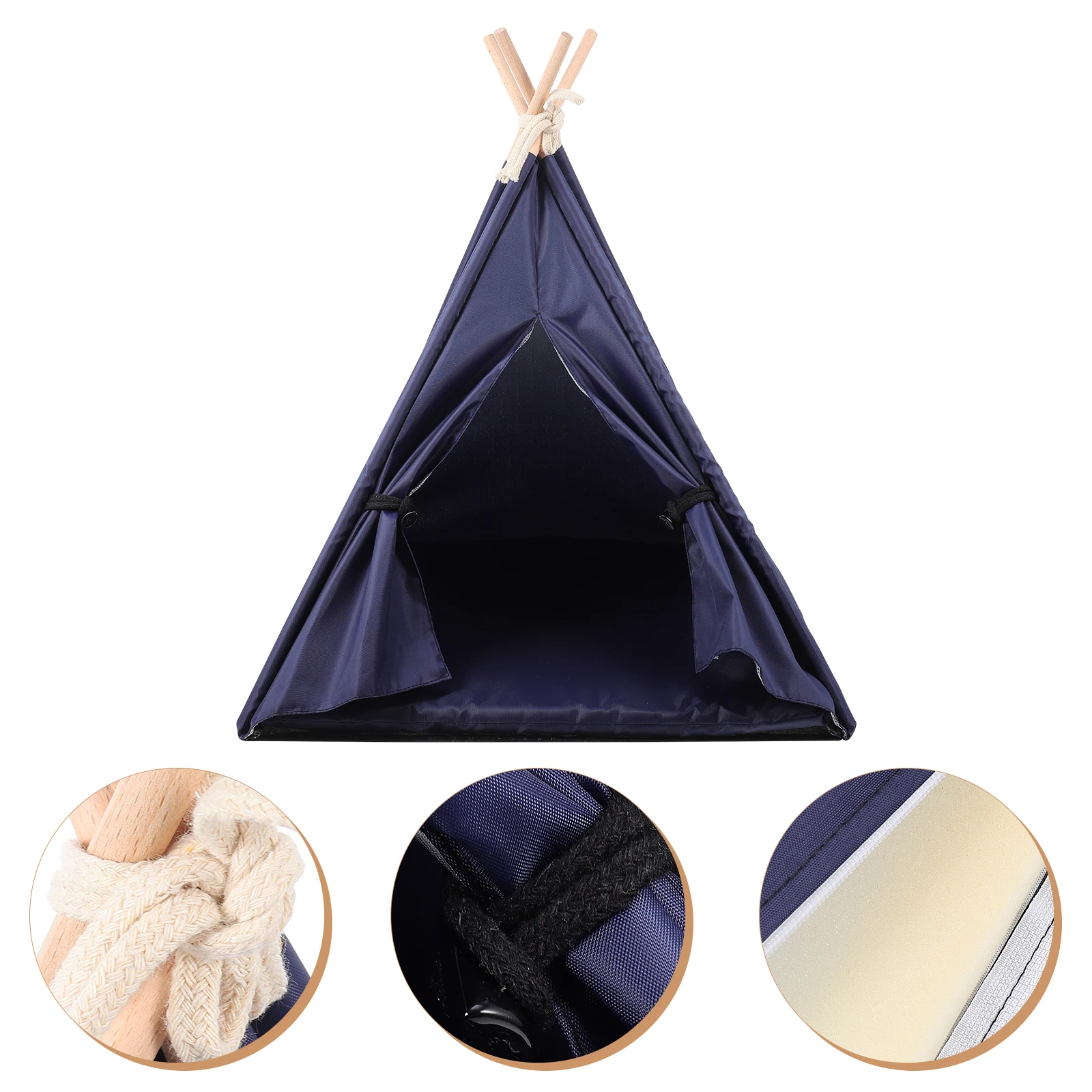 Shade Tent Waterproof Pet House Teepee for Pets Dog Tents Small Dogs Navy Indoor