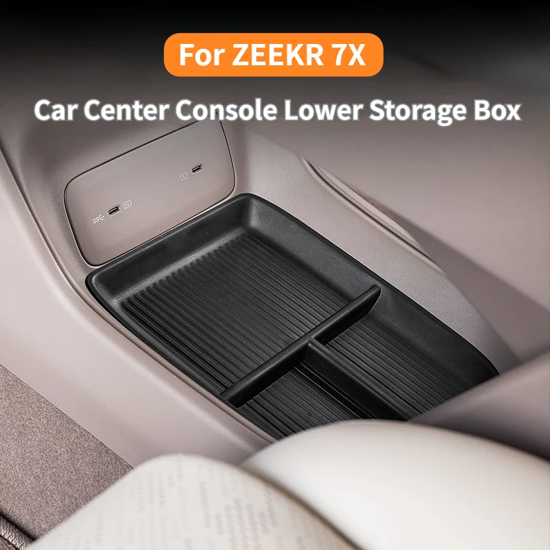 

For ZEEKR 7X Car Central Control Lower Storage Box Tray Container Organizer Storage Box Armrest Box Under Storage Box Accessory