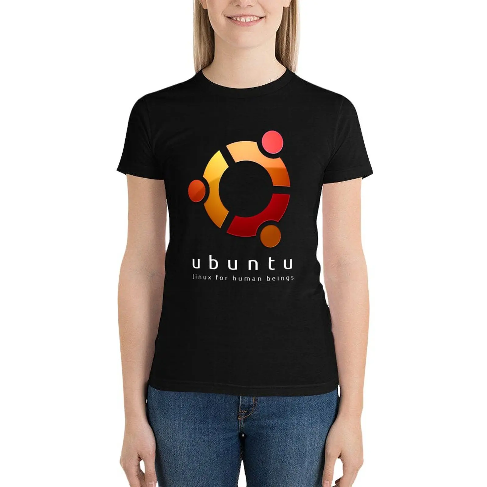 Ubuntu - linux for human beings T-Shirt tees Blouse woman t shirt