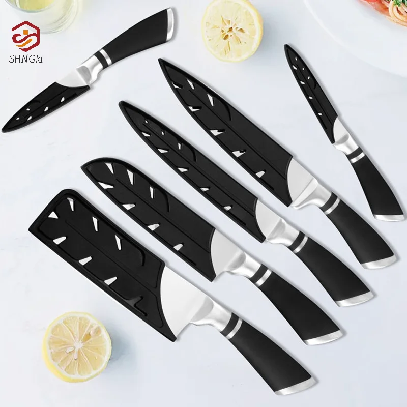 3-8 Inch Kitchen Knife Sheath Black Plastic Knife Covers Knife Protector Cover Edge Guards Case Kitchen Accessory