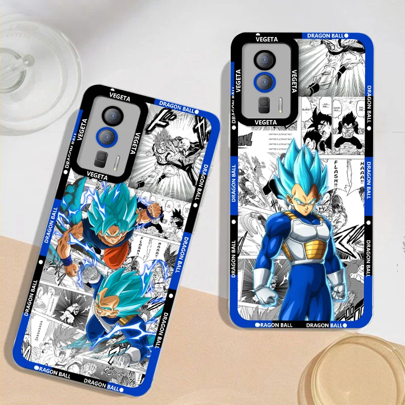 Dragon Ball Goku Vegeta Phone Case For Poco M3 M4 X3 X4 NFC X5 F3 Redmi Note 9 10 11 Pro 12 4G Angel Eyes Transparent