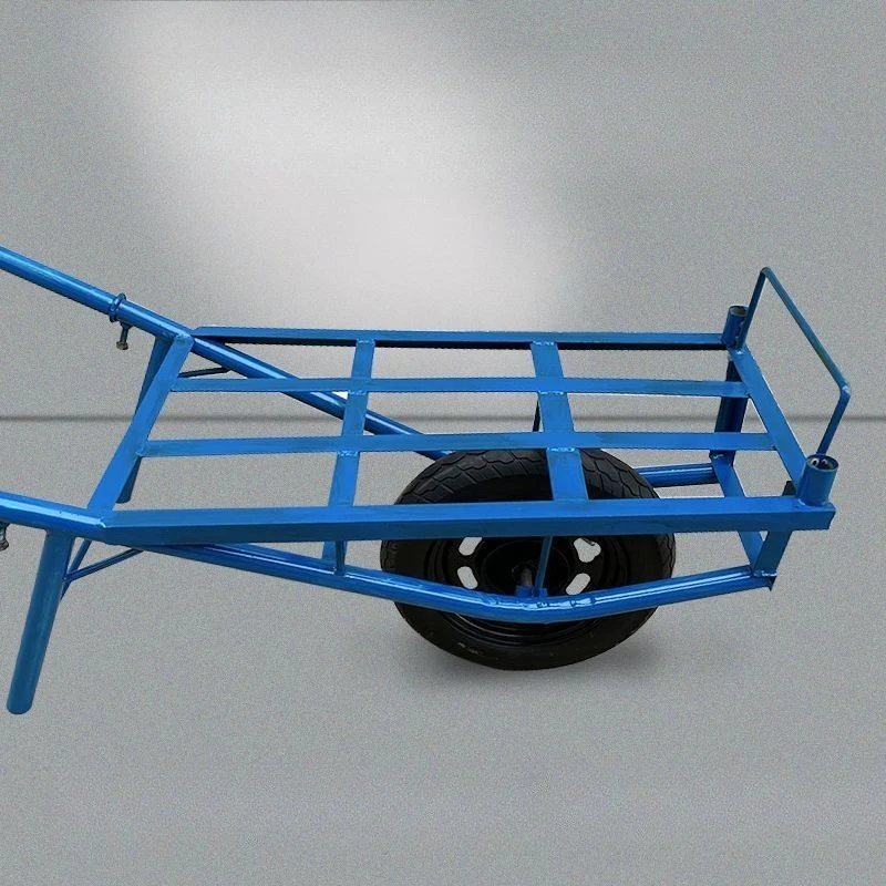 

Thickened unicycle trolley with brakes Single wheel trolley Agricultural flat orchard handling and pulling goods