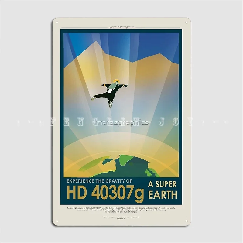 Exoplanet Super Earth Exoplanet Travel Bureau Jpl Travel Poster Vision Of The Future Planets Metal Plaque Poster Club Party