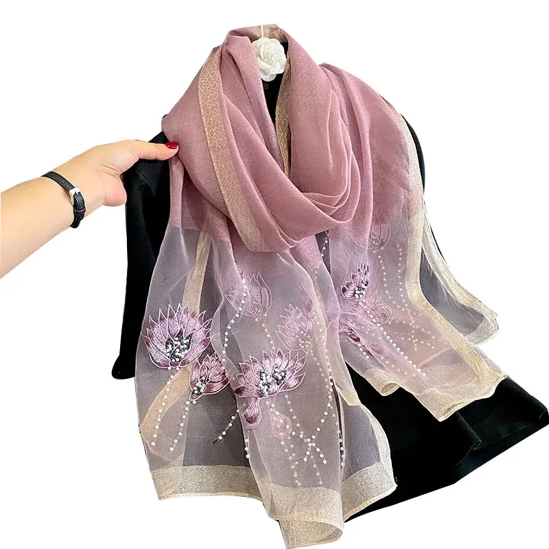 New Solid Silk wool scarf for Women Shawls Scarves Summer Lady Hijab Winter Fashion Warm Long Bandana Foulard Pashmina Poncho