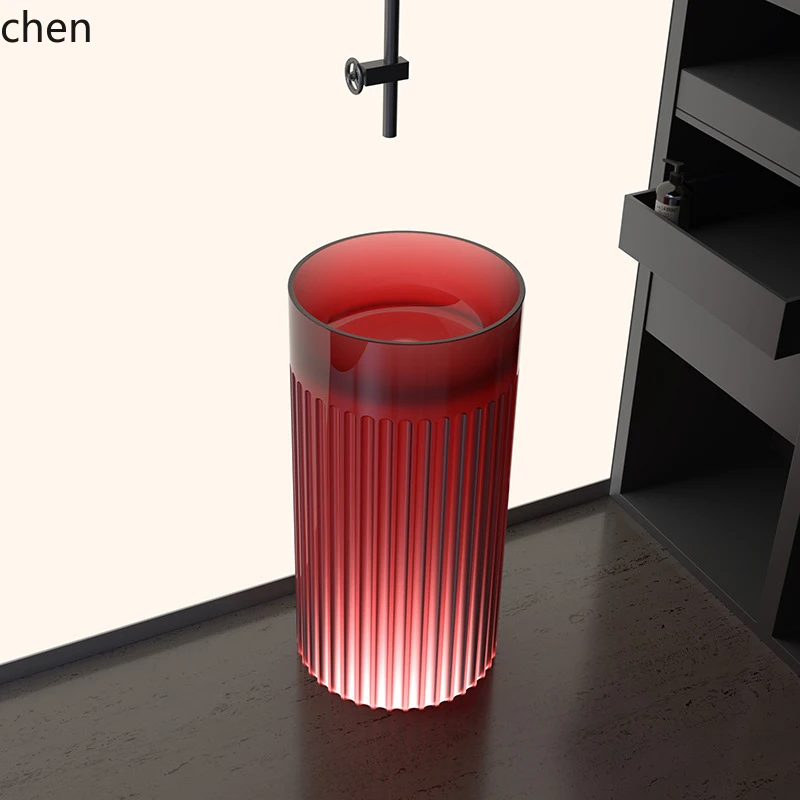 

ZML integrated floor-to-ceiling bathroom outdoor courtyard balcony hand wash basin transparent column basin