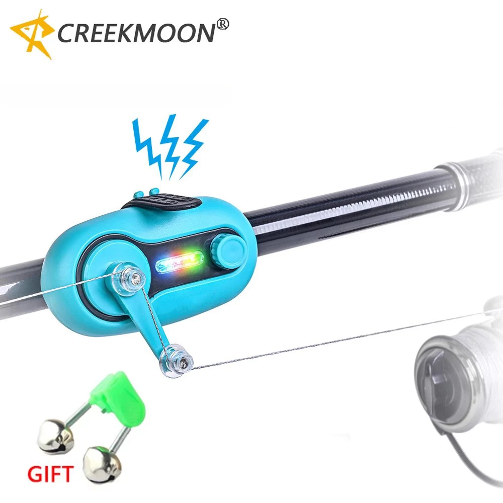 Electronic Fishing Alarm Bell Clip Sound and Light Fishing Bite Alarm Buzzer on Sea Rod for Outdoor Carp Fishing Tackle Tools