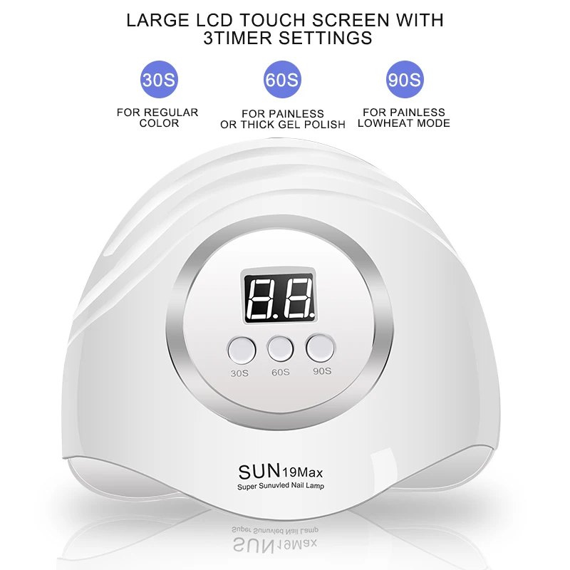 Zon X19 Max UV LED Nagellamp Voor Sneldrogende Gel Nagellak 36 LEDS Nageldroger Met Auto Sensor Professionele manicure Salon Tool