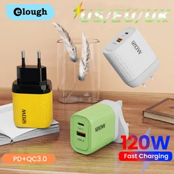 120W USB Charger Type C Fast Charging Adapter PD Super Fast Charge Phone Charger For Xiaomi Huawei Samsung Celephone Adapter