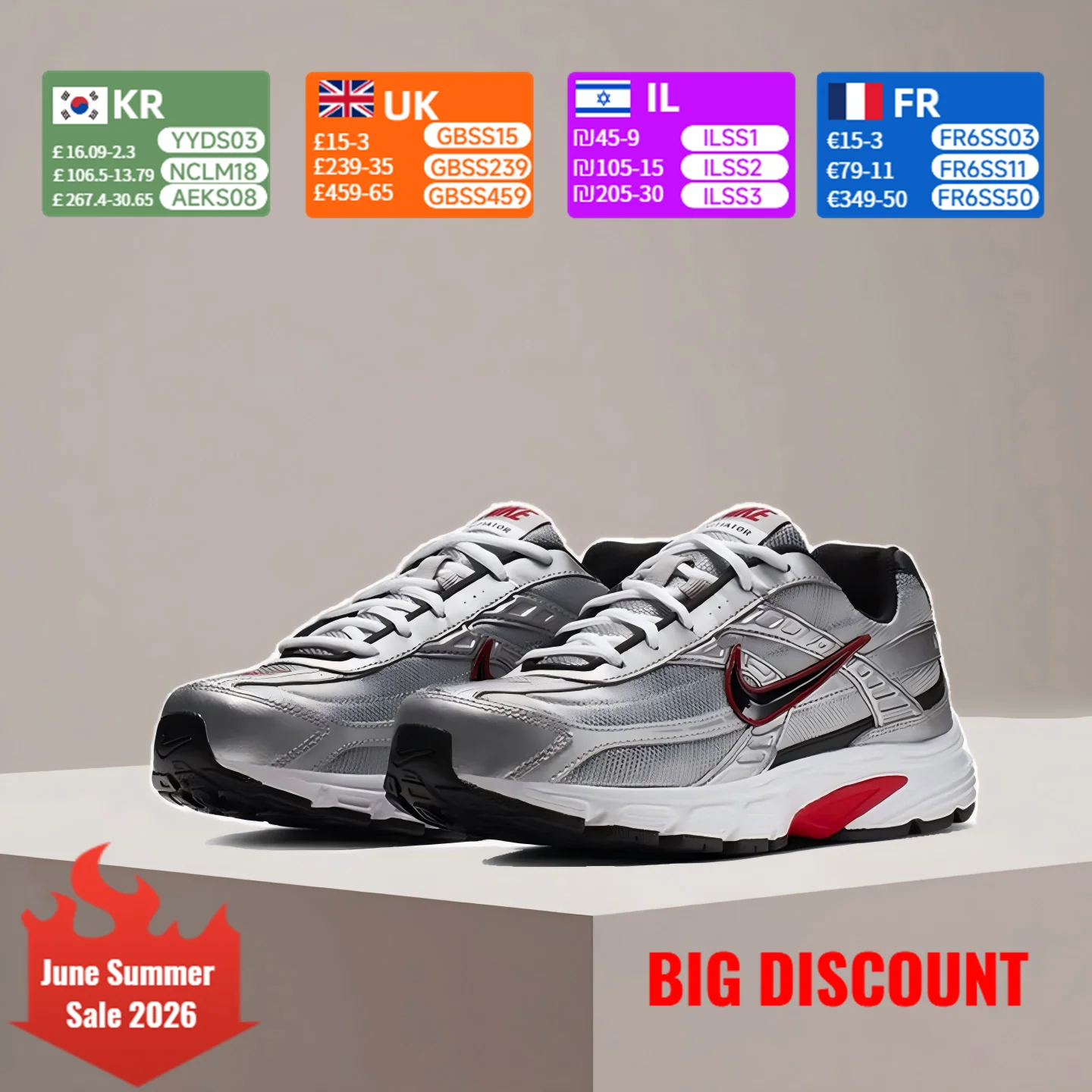 

Nike Breathable Running Shoes Retro Running Shoes Slip-Resistant Durable Cushioning NIKE INITIATOR Black 394055-001