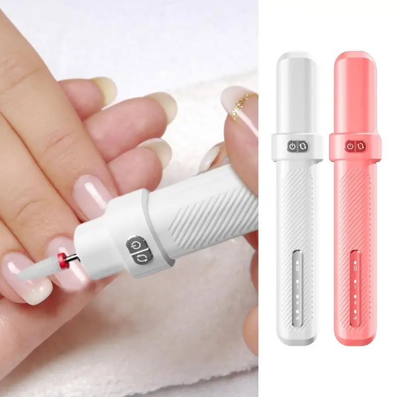 Rectifieuse électrique pour ongles, outil de manucure et de pédicure professionnel, vitesse réglable, lumière LED, sans fil, aste