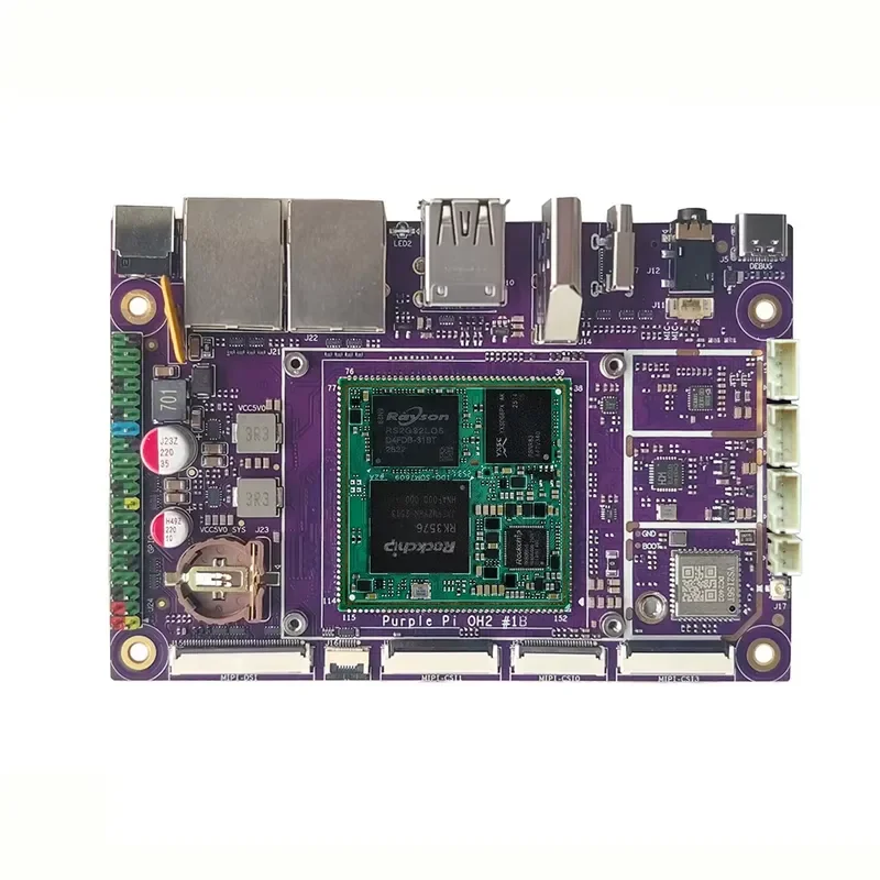 Purple Pi Oh2 Pro RK3576 Open Source Development Board Chipboard Industio Kit Android Linux AI Compatible Harmony Suite