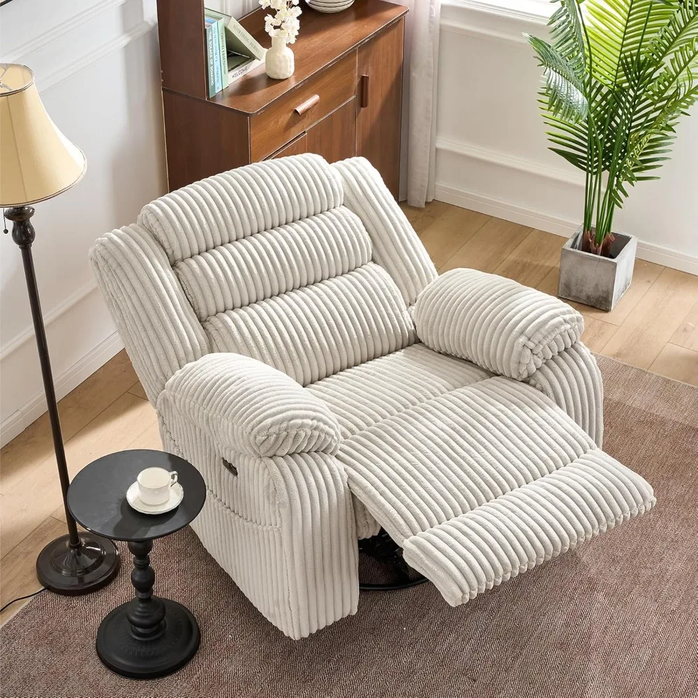 

Power Swivel Rocker Recliner Chair for Adults with Massage and Heat, Infinite Position, Electric Glider Rocking Chairs