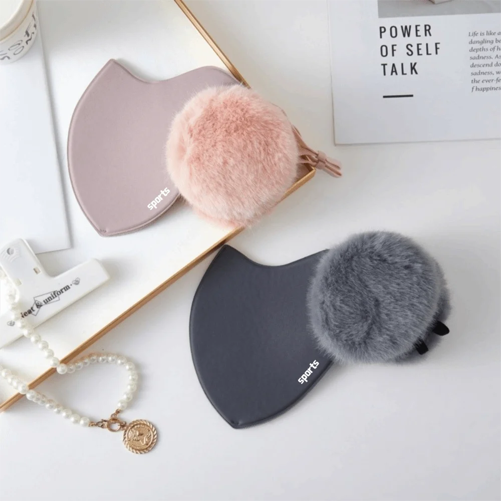 Masker Wajah Hangat Musim Dingin Wanita Berlapis Bulu Tahan Angin Dua-dalam-Satu Penutup Telinga Bernapas Tahan Dingin Masker Bersepeda Pelindung Telinga