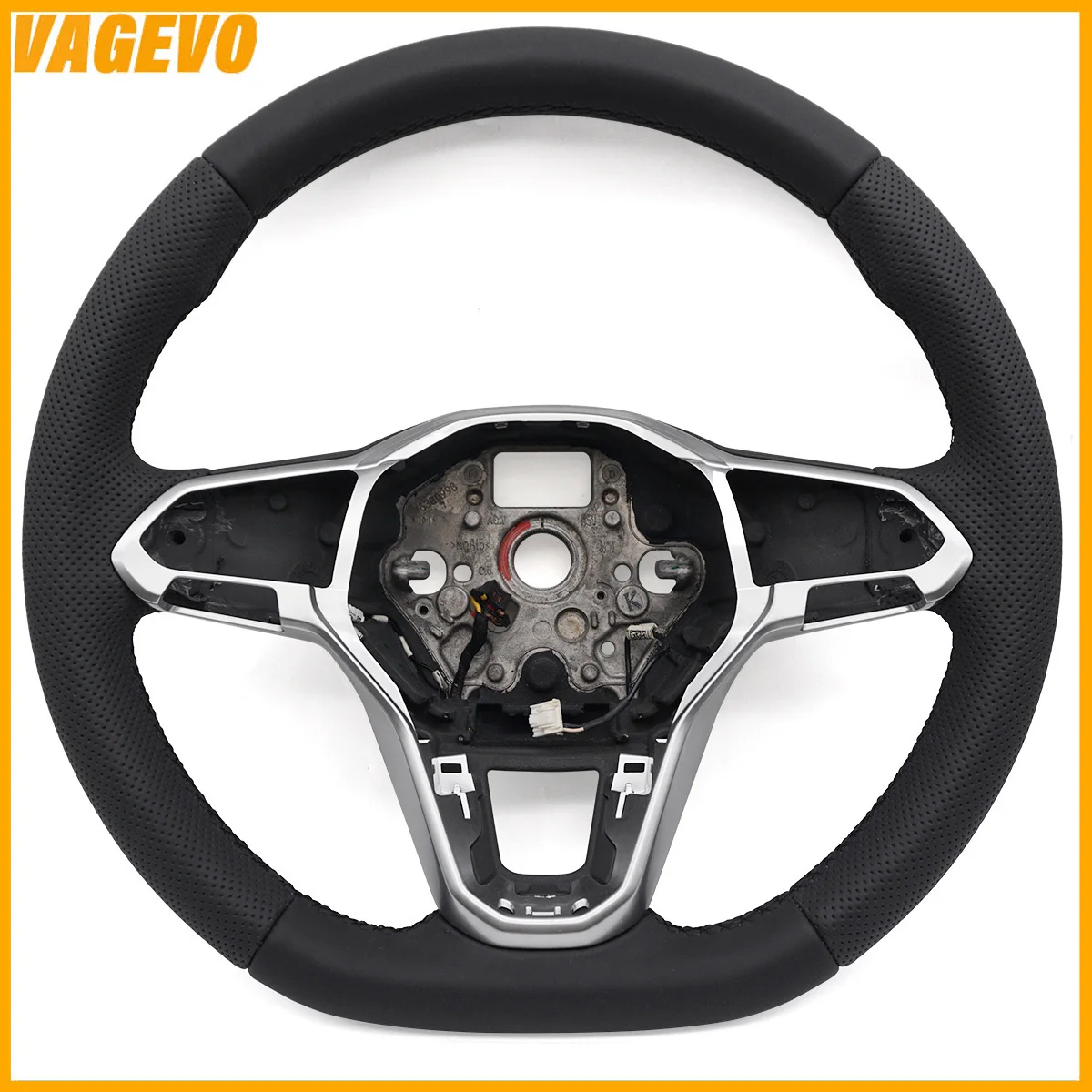 Perforated leather sports steering wheel with heating function for VW Passat B8 without paddle holes, Car Accessories