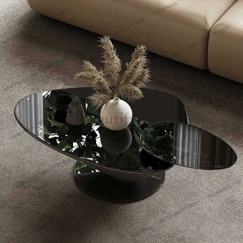 YJ Italian minimalist home living room special-shaped piano paint glossy designer villa high-end coffee table