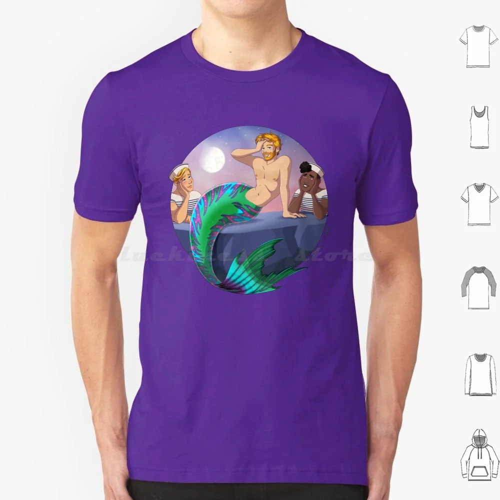 Mermay 2020 Commission : @redrivermerman T Shirt Men Women Kids 6xl Merman Mermaid Sailor Sailors Love Pride