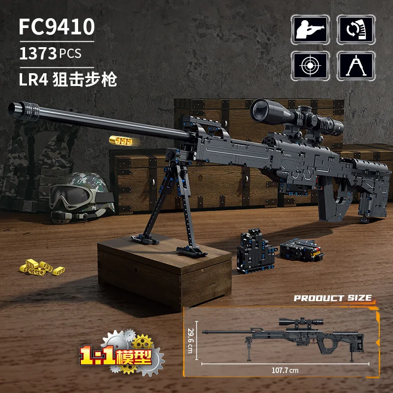 

Newest Sniper Rifle MOC Building Blocks Model Kit, Military War Army Toy Gift for Boys Kids Birthday Christmas