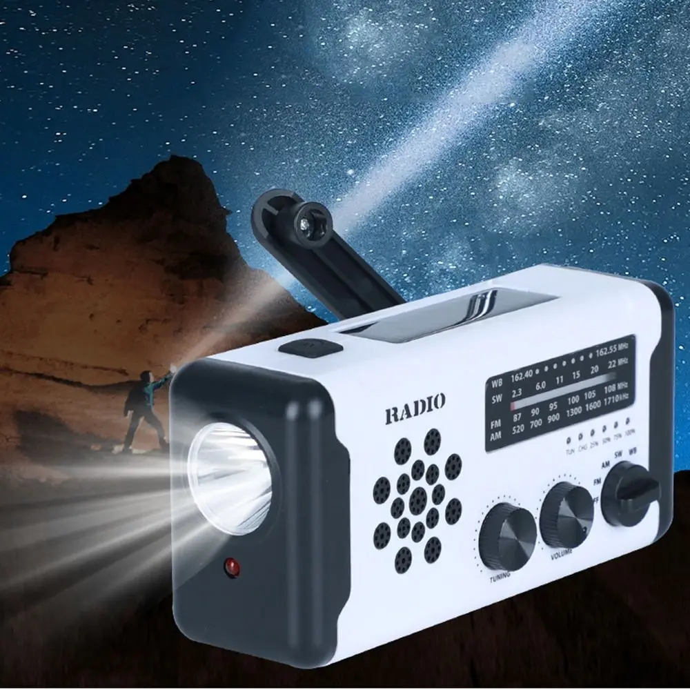 

Аварийное погодное радио на солнечной энергии, USB-зарядное устройство, AM/FM/SW/WB, ручное радио, IPX4, водонепроницаемая сигнализация SOS, светодиодный фонарик, радио