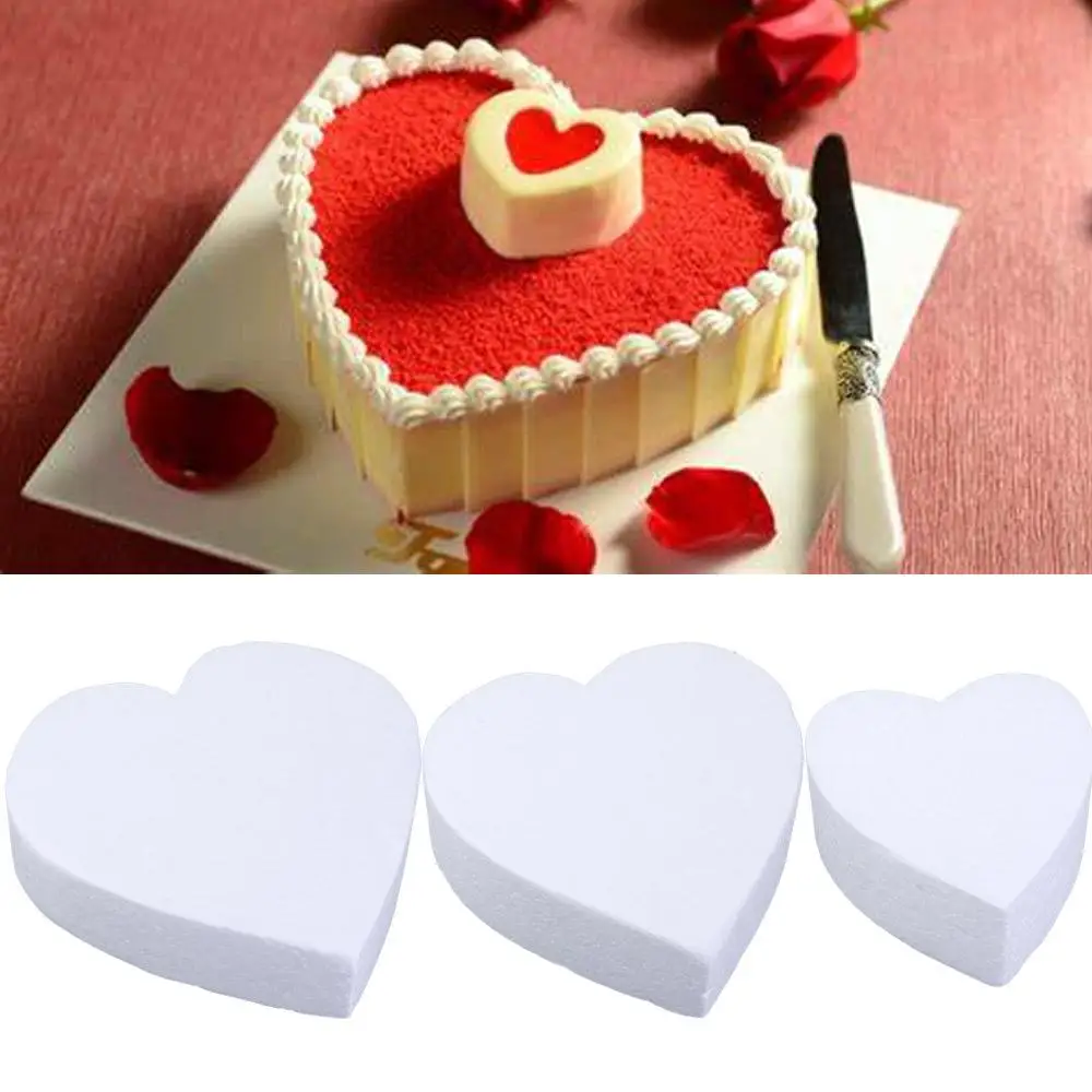 

Decorations Sugarcraft Heart Shaped Kitchen Accessories Styrofoam Practice Model DIY Model Cake Foam Mould Dummy Cake Model