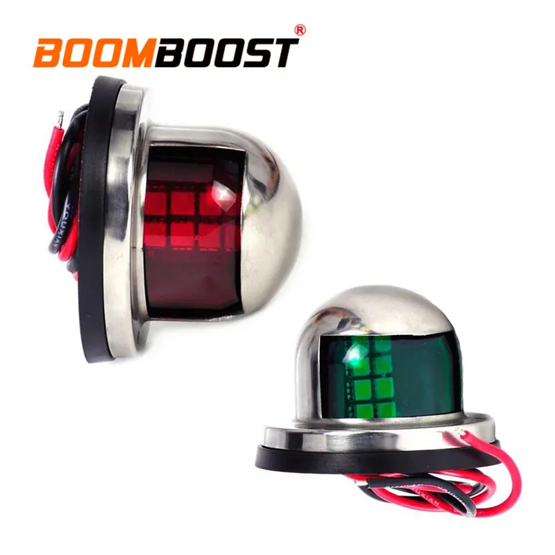 

Светодиодный навигационный фонарь из нержавеющей стали 12В, красный/зеленый, сигнальная лампа с видимостью 1 нм для лодок, яхт и морского транспорта