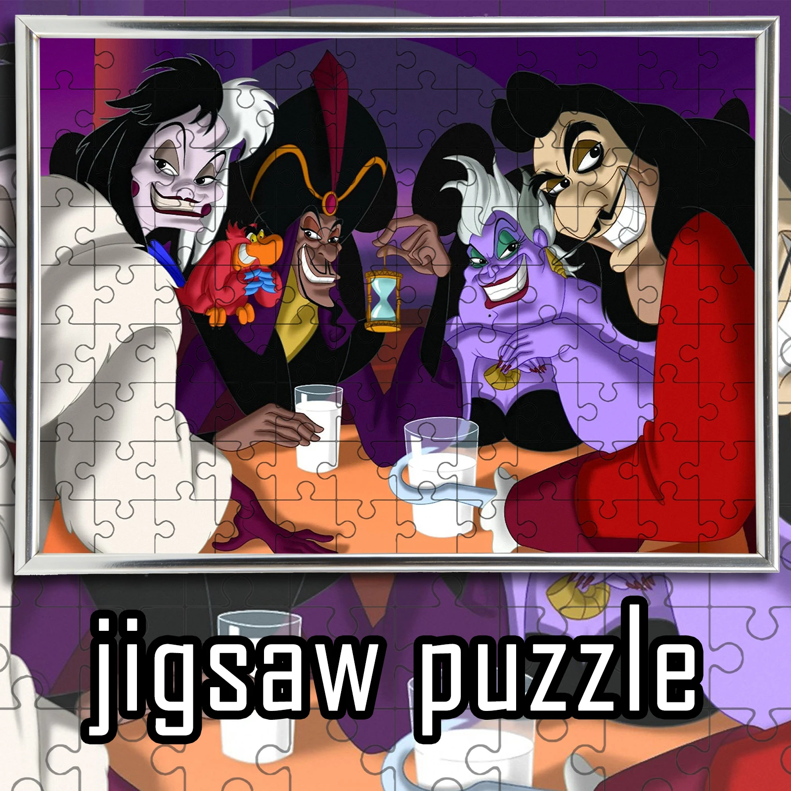 

Деревянный пазл с персонажами мультфильмов в подарочной коробке, декор для дома, 108-1000 деталей